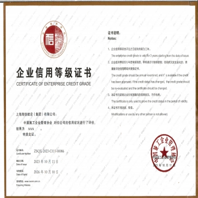 全国信用等级证书